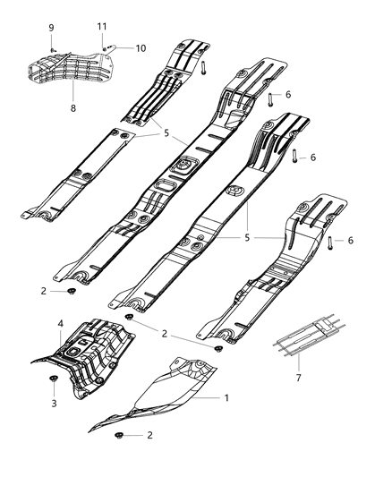 2010 Dodge Ram 2500 Shield Exhaust Extension Pipe Diagram for 55372617AA