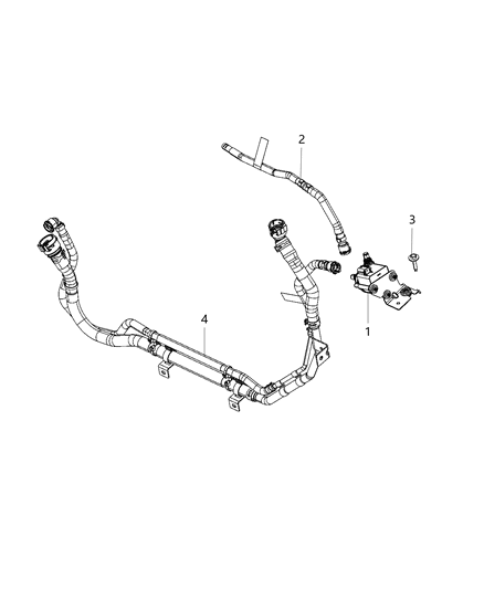 2019 Jeep Cherokee Pump Auxiliary Coolant Diagram for 68342102AC