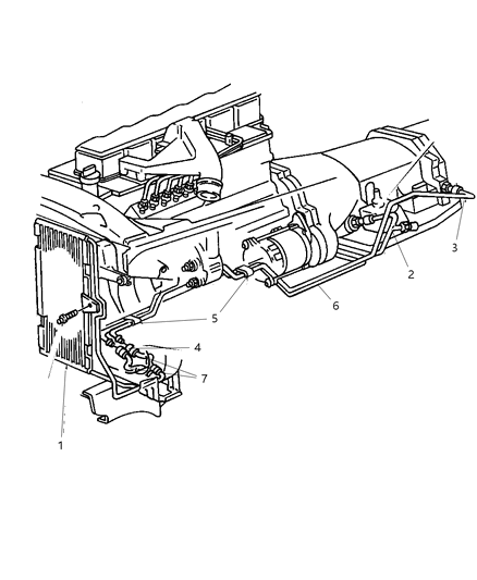 2000 Dodge Ram 2500 Regular Cab Transmission Auxiliary Oil Cooler Diagram 2 - Thumbnail