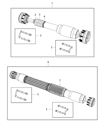 2018 Jeep Wrangler All-new Model Shaft - Drive of Rear Axle; Differential And Drive Line Diagram 5 - Thumbnail