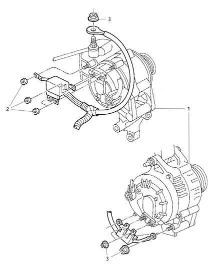 2003 Dodge Durango Alternator Diagram for 56029915AA