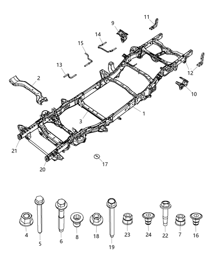 2020 Ram 1500 Classic Frame, Complete Diagram 1 - Thumbnail