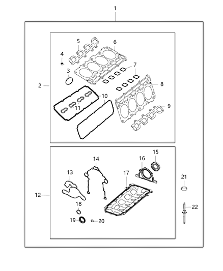 2020 Dodge Durango Engine Gasket/Install Kits Diagram 3 - Thumbnail