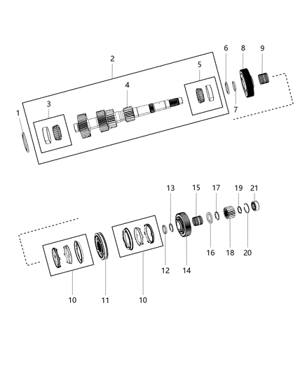 2015 Dodge Challenger Washer Thrust Diagram for 68029162AA