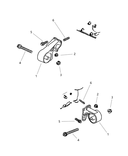 2000 Dodge Dakota Engine Mounting, Front Diagram 1 - Thumbnail