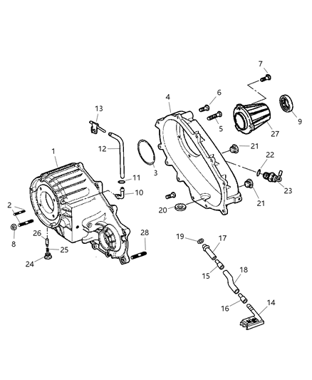 2003 Dodge Ram 3500 Case , Transfer & Related Parts Diagram 1 - Thumbnail