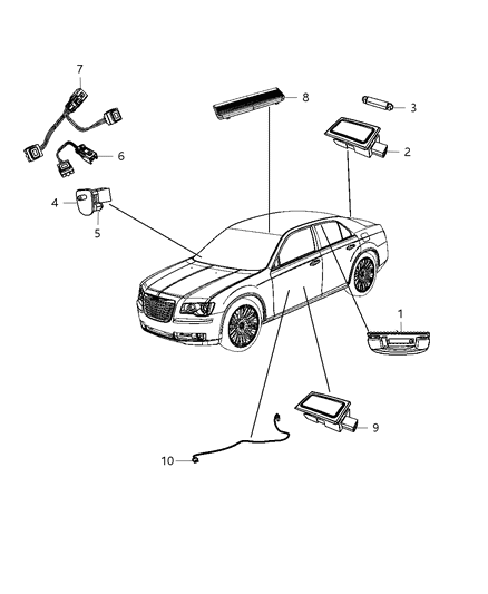 2011 Chrysler 300 Lamps, Interior Diagram