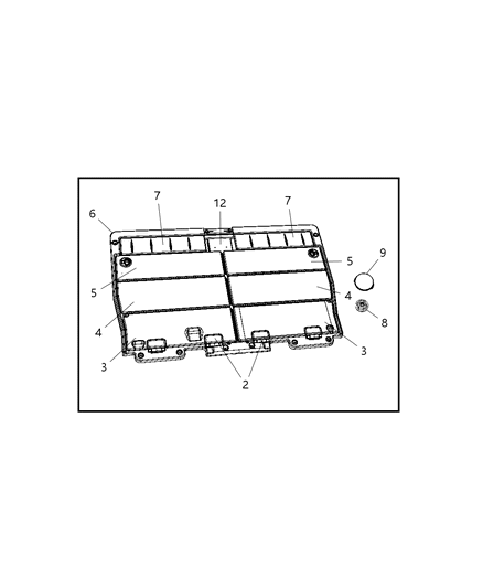2009 Dodge Grand Caravan Load Floor, Stow-N-Go Quad Diagram