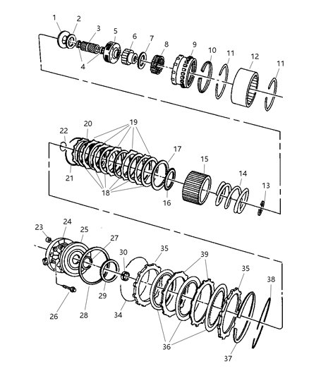 2000 Dodge Ram 2500 Regular Cab Clutch, Overdrive With Gear Train Diagram 2 - Thumbnail