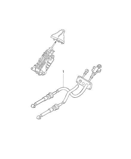 2021 Ram ProMaster 2500 Gearshift Lever, Cable And Bracket Diagram 1 - Thumbnail