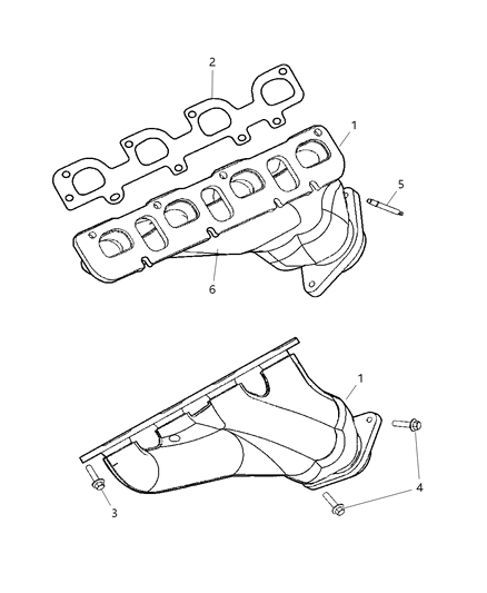 2006 Jeep Commander Manifolds - Intake & Exhaust Diagram 3 - Thumbnail