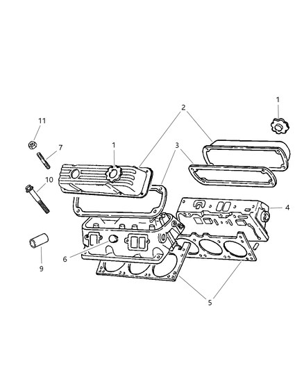 1998 Dodge Ram 1500 Regular Cab Cylinder Head Diagram 1 - Thumbnail
