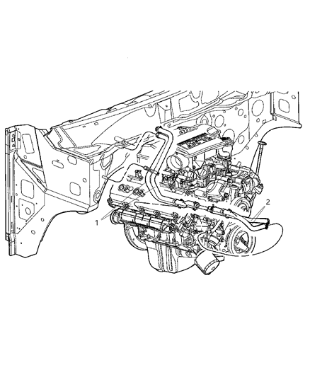 2004 Dodge Ram 3500 Plumbing - Heater Diagram 2 - Thumbnail