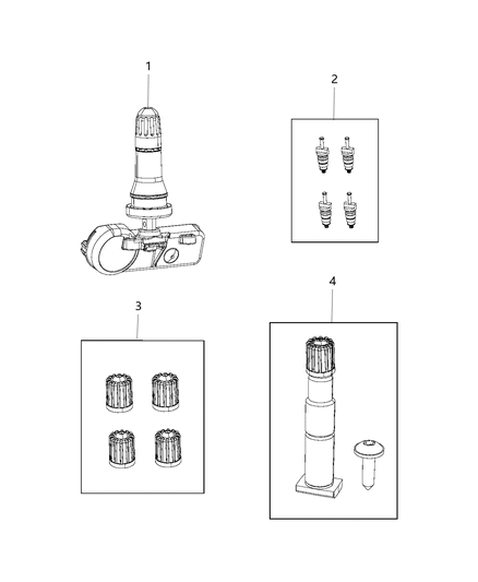 2020 Ram 1500 New Style Tire Monitoring System Diagram