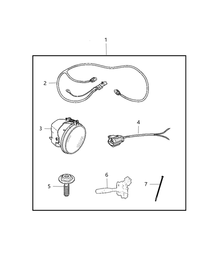 2008 Chrysler Pacifica Light Kit Fog Diagram for 82210406