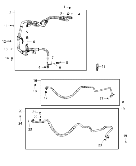 2021 Ram 1500 Discharge Hose Diagram for 68277015AB