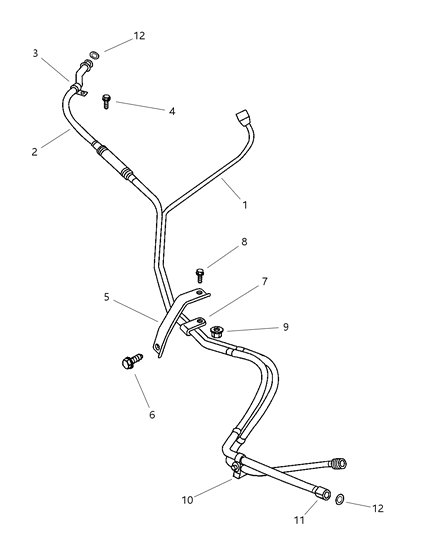 1999 Dodge Ram Wagon Fuel Lines, Front Diagram 3 - Thumbnail