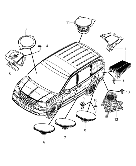 2015 Ram C/V Speakers and Amplifier Diagram