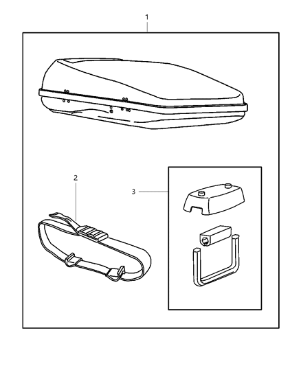 2004 Jeep Grand Cherokee Luggage Carrier - Roof Diagram 1 - Thumbnail