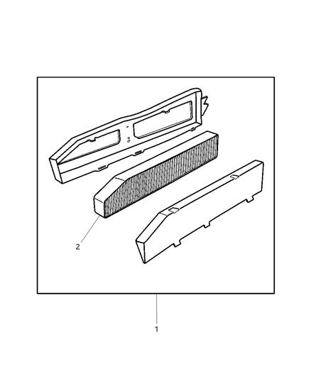 1999 Jeep Grand Cherokee Filter Kit Cabin Air Diagram for 82204691