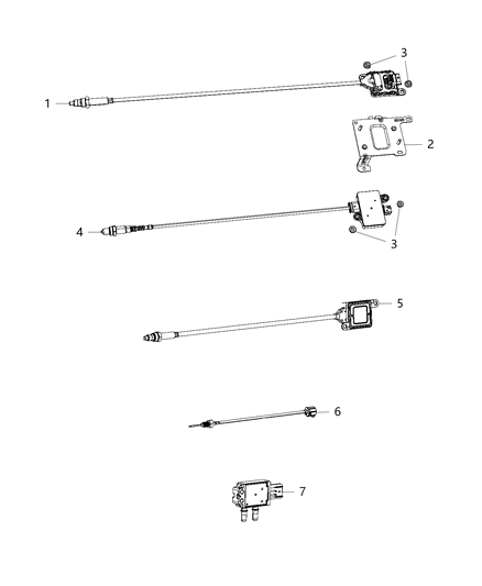 2018 Ram 4500 Sensor Nitrous Oxide Post SCR Diagram for 68307226AA