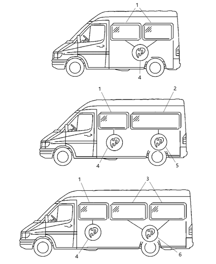 2003 Dodge Sprinter 2500 Lower Seal, Driver Side Diagram for 5104246AA
