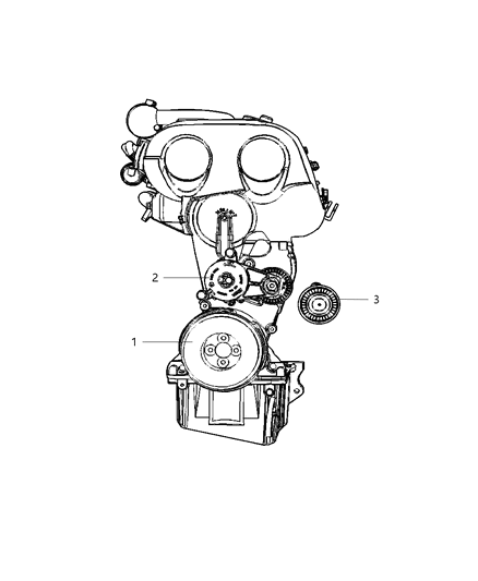 2007 Chrysler Sebring Pulley & Related Parts Diagram 1 - Thumbnail
