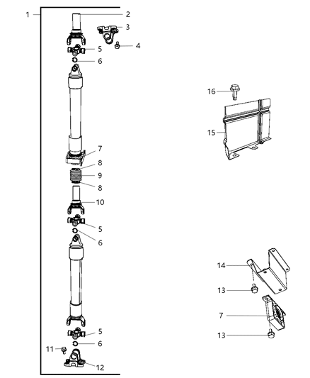 2009 Dodge Dakota Shaft - Drive Rear Diagram 4 - Thumbnail