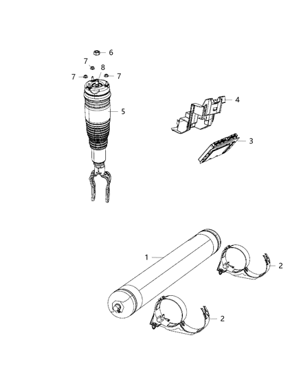 2020 Jeep Grand Cherokee Quadra-Lift (TM) Air Suspension of Front Suspension Diagram