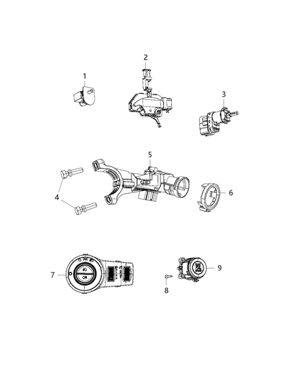 2020 Jeep Compass Stoplamp Switch Diagram for 68445428AA