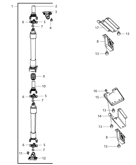 2008 Dodge Ram 2500 Shaft - Drive Rear Diagram 4 - Thumbnail
