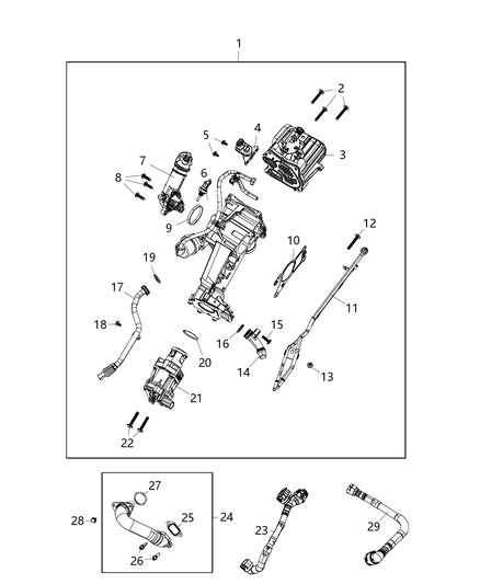 2015 Jeep Renegade EGR Valve, High Pressure Diagram 1 - Thumbnail
