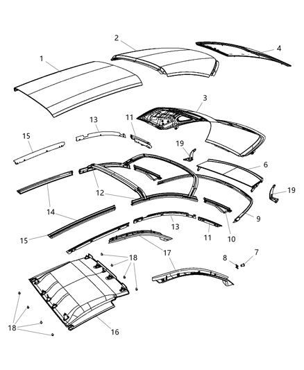 2014 Chrysler 200 Retainer, Rear Driver Side Diagram for 5076133AC