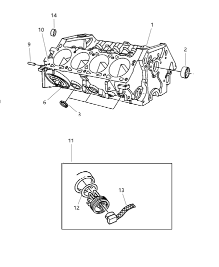 1999 Dodge Dakota Cylinder Block Diagram 3 - Thumbnail