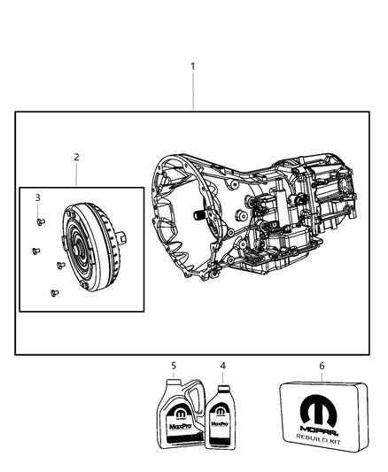2011 Dodge Nitro Transmission / Transaxle Assembly Diagram 1 - Thumbnail