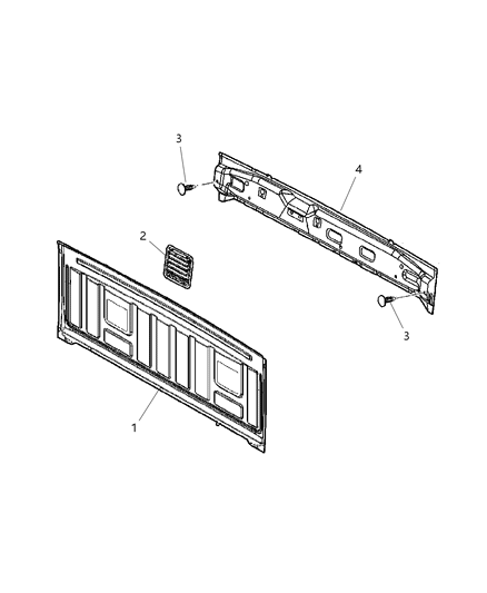 2007 Dodge Ram 3500 Cab Chassis Rear Panel - Floor Pans Diagram