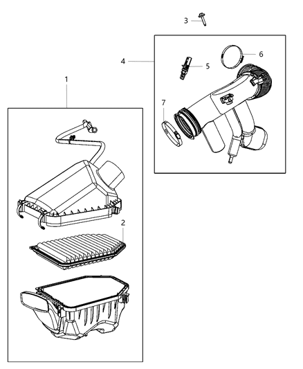 2018 Jeep Wrangler JK (Previous-generation) Air Cleaner Diagram 1 - Thumbnail