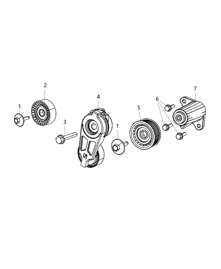 2015 Dodge Challenger Pulley & Related Parts Diagram 2 - Thumbnail