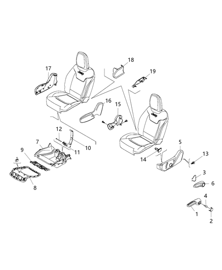 2019 Jeep Renegade Recline Handle Diagram for 5YS13LXHAA