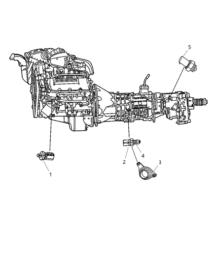 2007 Dodge Ram 3500 Pickup Switches - Drive Train Diagram