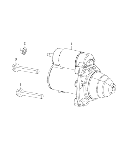 2016 Dodge Grand Caravan Starter & Related Parts Diagram