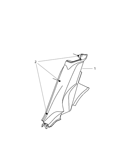 2012 Chrysler 200 Panel - Quarter Trim Diagram 1 - Thumbnail