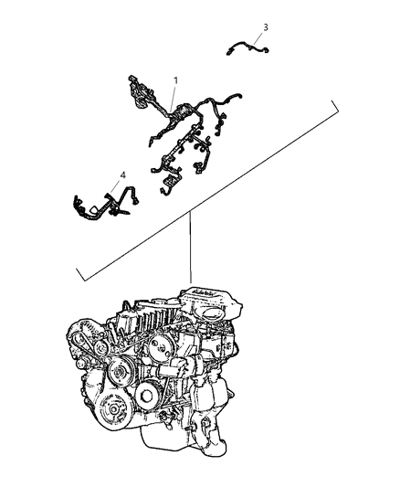 2000 Jeep Grand Cherokee Cable Assembly Diagram for 56038421AC