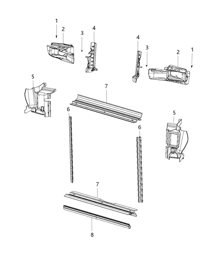 2016 Dodge Charger Duct Air Diagram for 68205063AD