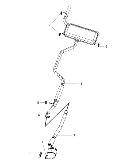 2007 Chrysler Sebring Exhaust System Diagram 1 - Thumbnail
