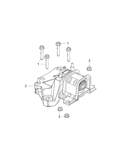 2017 Ram ProMaster 2500 Engine Mounting Left Side Diagram 1 - Thumbnail