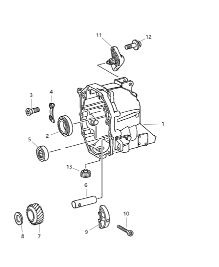 2007 Jeep Wrangler Rear Case & Related Parts Diagram 1 - Thumbnail