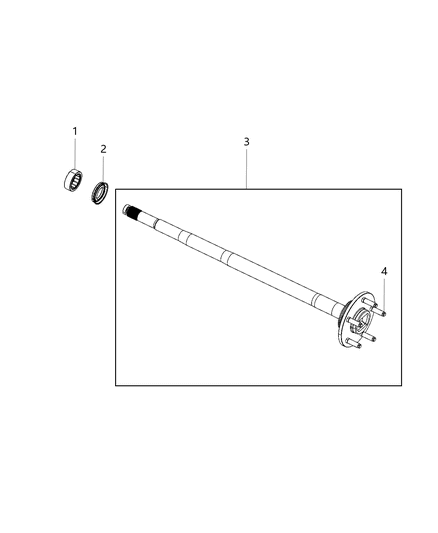 2020 Ram 1500 Classic Axle Shafts, Rear Diagram