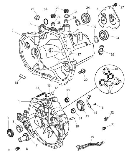 2008 Jeep Compass Case & Related Parts Diagram 2 - Thumbnail