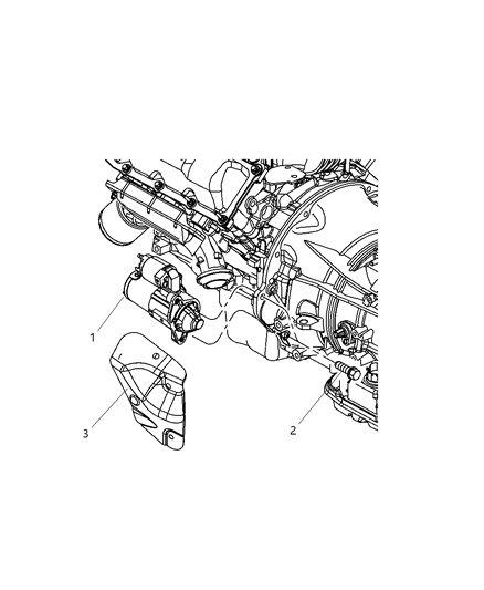 2011 Ram 2500 Starter & Related Parts Diagram 1 - Thumbnail